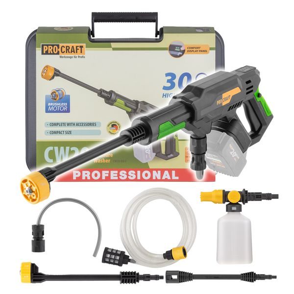 AKU TLAKOVÁ MYČKA PROCRAFT CW20 (BEZ BATERIE A NABÍJEČKY) | CW20BB PROCRAFT - AKU VYSOKOTLAKÝ ČISTIČ - VAPKA{% if zbozi.kategorie.adresa_nazvy[0] != zbozi.kategorie.nazev %} - AKU NÁŘADÍ{% endif %}