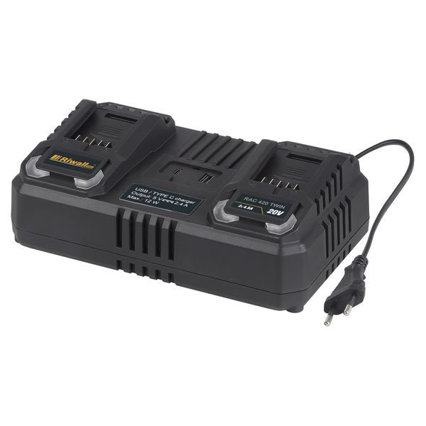 RIWALL PRO RAC 420 TWIN DVOJITÁ RYCHLONABÍJEČKA PRO AKU BATERIE 20 V (4,5 A) - AKUMULÁTORY, NABÍJEČKY RIWALL{% if zbozi.kategorie.adresa_nazvy[0] != zbozi.kategorie.nazev %} - NÁHRADNÍ DÍLY{% endif %}