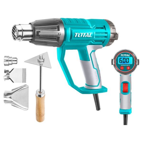 TOTAL PISTOLE HORKOVZDUŠNÁ S LCD DISPLEJEM, 2000W, INDUSTRIAL, TB20056 - HORKOVZDUŠNÉ PISTOLE{% if zbozi.kategorie.adresa_nazvy[0] != zbozi.kategorie.nazev %} - ELEKTRICKÉ NÁŘADÍ{% endif %}
