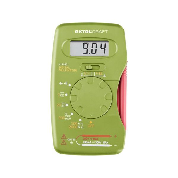 EXTOL CRAFT MULTIMETR DIGITÁLNÍ, KAPESNÍ, 417400 - ZKOUŠEČKY NAPĚTÍ, MULTIMETRY{% if zbozi.kategorie.adresa_nazvy[0] != zbozi.kategorie.nazev %} - MĚŘÍCÍ TECHNIKA{% endif %}