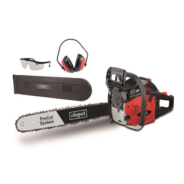 SCHEPPACH BKS 5300 S ŘETĚZOVÁ PILA S BENZINOVÝM MOTOREM 53 CM3 + SLUCHÁTKA + OCHRANNÉ BRÝLE - MOTOROVÉ (BENZÍNOVÉ) ŘETĚZOVÉ PILY{% if zbozi.kategorie.adresa_nazvy[0] != zbozi.kategorie.nazev %} - ZAHRADA{% endif %}