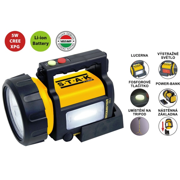 VELAMP NABÍJECÍ 5W XPG CREE® LED REFLEKTOR ST999-5L - KAPESNÍ SVÍTILNY A ČELOVKY{% if zbozi.kategorie.adresa_nazvy[0] != zbozi.kategorie.nazev %} - SVÍTIDLA{% endif %}