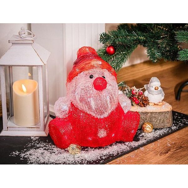 DEKORACE MAGICHOME, SANTA KLAUS, LED, 3XAA, 24X21X24 CM - EXTERIER - VÁNOČNÍ DEKORACE{% if zbozi.kategorie.adresa_nazvy[0] != zbozi.kategorie.nazev %} - DŮM A DOMÁCNOST, ELEKTRO..{% endif %}