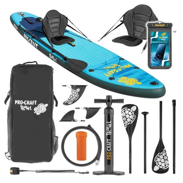 PADDLEBOARD SET PROCRAFT TRAVEL SUP350 | SUP350 PROCRAFT - DOPLŇKY A VYCHYTÁVKY{% if zbozi.kategorie.adresa_nazvy[0] != zbozi.kategorie.nazev %} - DŮM A DOMÁCNOST, ELEKTRO..{% endif %}