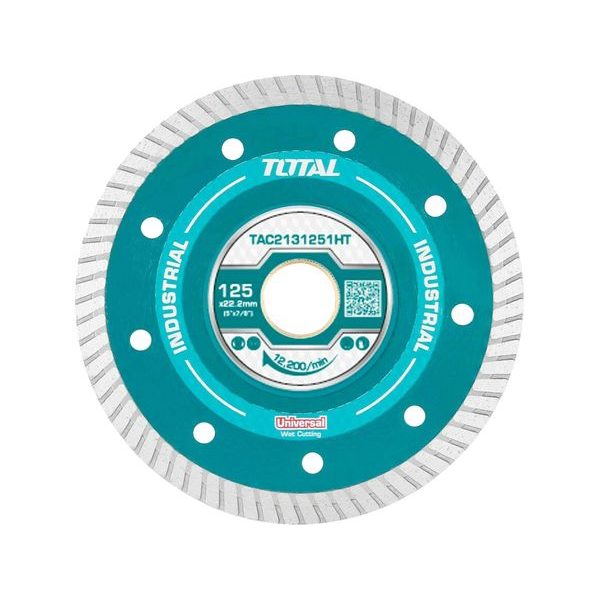 TOTAL KOTOUČ DIAMANTOVÝ ŘEZNÝ, ULTRATENKÝ, 125MM, UNIVERZÁLNÍ, INDUSTRIAL, TAC2131251HT - DIA KOTOUČ 125 MM{% if zbozi.kategorie.adresa_nazvy[0] != zbozi.kategorie.nazev %} - PŘÍSLUŠENSTVÍ{% endif %}