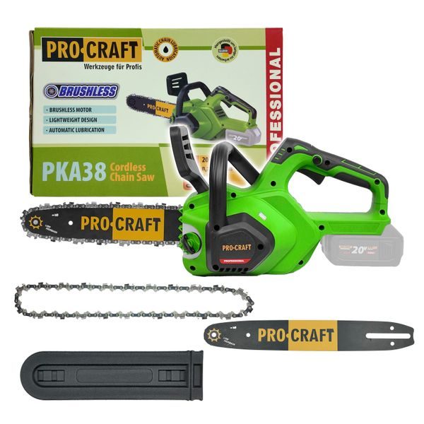 AKU RUČNÍ PILKA PROCRAFT PKA38 (BEZ BATERIE A NABÍJEČKY) | PKA38 PROCRAFT - AKU ŘETĚZOVÉ PILY{% if zbozi.kategorie.adresa_nazvy[0] != zbozi.kategorie.nazev %} - ZAHRADA{% endif %}