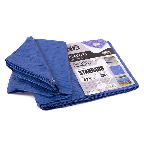 PLACHTA STANDARD MODRÁ 8X12M - PLACHTY STANDARD{% if zbozi.kategorie.adresa_nazvy[0] != zbozi.kategorie.nazev %} - DÍLNA A GARÁŽ{% endif %}