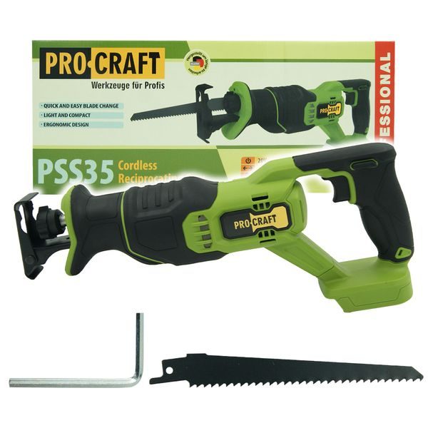 AKU PŘÍMOČARÁ PILA PROCRAFT PSS35BB (BEZ BATERIE A NABÍJEČKY) | PSS35BB PROCRAFT - AKU PILY OCASKY{% if zbozi.kategorie.adresa_nazvy[0] != zbozi.kategorie.nazev %} - AKU NÁŘADÍ{% endif %}