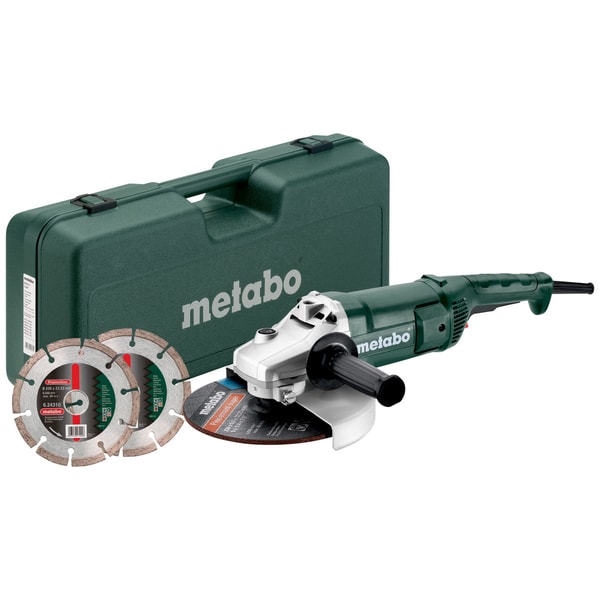 METABO WE 2200-230 + DIA KOTOUČE, KUFR# - ÚHLOVÁ BRUSKA Ø 180–230 MM METABO{% if zbozi.kategorie.adresa_nazvy[0] != zbozi.kategorie.nazev %} - METABO-SHOP{% endif %}