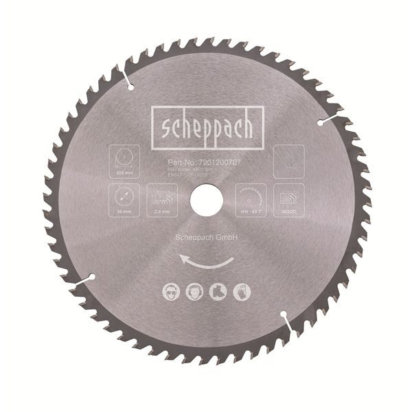 SCHEPPACH PILOVÝ KOTOUČ TCT ( 305 X 30 X 3 MM, 60 Z ) PRO HM 305 SL / HM 140 L - PRŮMĚR 255 - 270, 300 - 355{% if zbozi.kategorie.adresa_nazvy[0] != zbozi.kategorie.nazev %} - PŘÍSLUŠENSTVÍ{% endif %}