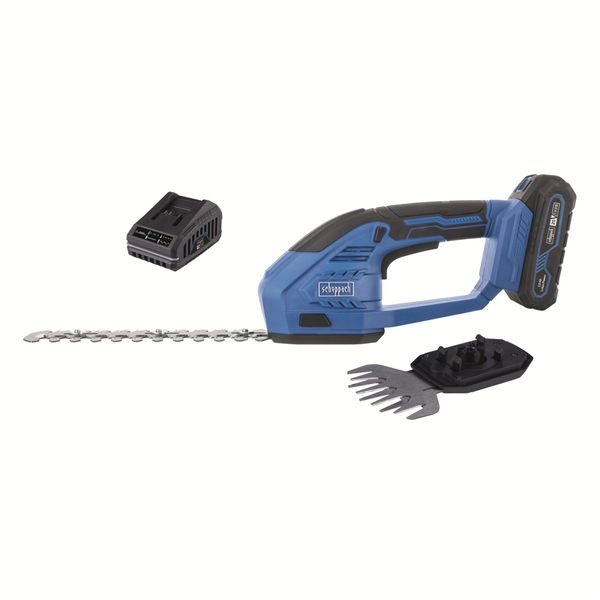 SCHEPPACH C-HTGS200-X-SET S 20 V IXES AKU NŮŽKY NA TRÁVU A KEŘE + 2AH BATERIE + NABÍJEČKA 2,4 A - NŮŽKY NA TRÁVU{% if zbozi.kategorie.adresa_nazvy[0] != zbozi.kategorie.nazev %} - ZAHRADA{% endif %}