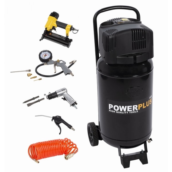 POWERPLUS POWX1751 KOMPRESOR 1100W 50L PLUS 9 KS PŘÍSL. BEZOLEJOVÝ - BEZOLEJOVÉ KOMPRESORY{% if zbozi.kategorie.adresa_nazvy[0] != zbozi.kategorie.nazev %} - PNEU NÁŘADÍ{% endif %}