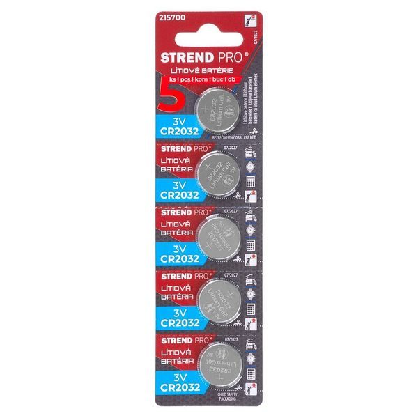 KNOFLÍKOVÁ LITHIOVÁ BATERIE CR2032, 5KS - BATERIE AA, AAA, 9V ...{% if zbozi.kategorie.adresa_nazvy[0] != zbozi.kategorie.nazev %} - DŮM A DOMÁCNOST, ELEKTRO..{% endif %}