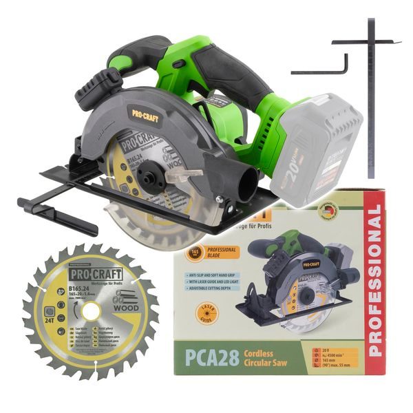 AKU KOTOUČOVÁ PILA PROCRAFT PCA28BB (BEZ BATERIE A NABÍJEČKY) | PCA28BB PROCRAFT - PILY DO 165MM{% if zbozi.kategorie.adresa_nazvy[0] != zbozi.kategorie.nazev %} - AKU NÁŘADÍ{% endif %}