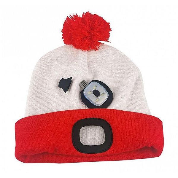 ČEPICE LED S BAMBULÍ, 4XSMD LED, USB, ČERVENO-BÍLÁ, UNI - ČEPICE, KŠILTOVKY, PONOŽKY A JINÉ{% if zbozi.kategorie.adresa_nazvy[0] != zbozi.kategorie.nazev %} - PŘÍSLUŠENSTVÍ{% endif %}