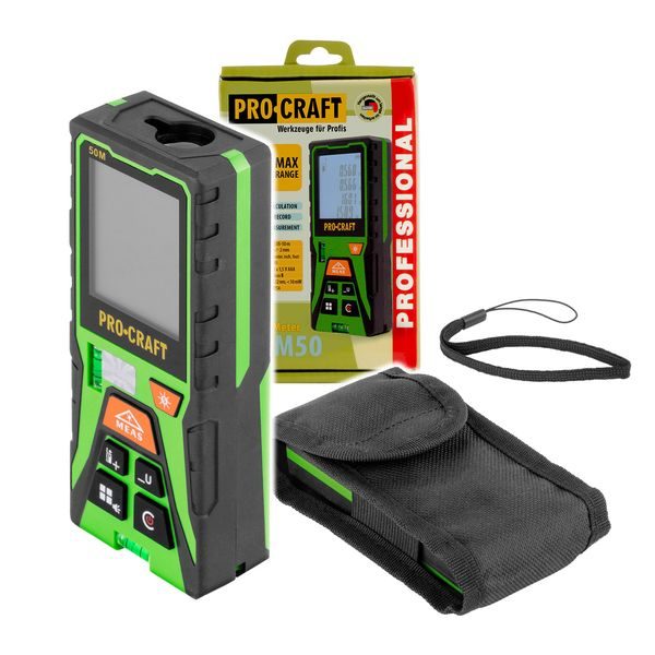LASEROVÝ MĚŘIČ VZDÁLENOSTI PROCRAFT PLDM50 | PLDM50 PROCRAFT - LASEROVÉ MĚŘIČE VZDÁLENOSTI{% if zbozi.kategorie.adresa_nazvy[0] != zbozi.kategorie.nazev %} - MĚŘÍCÍ TECHNIKA{% endif %}