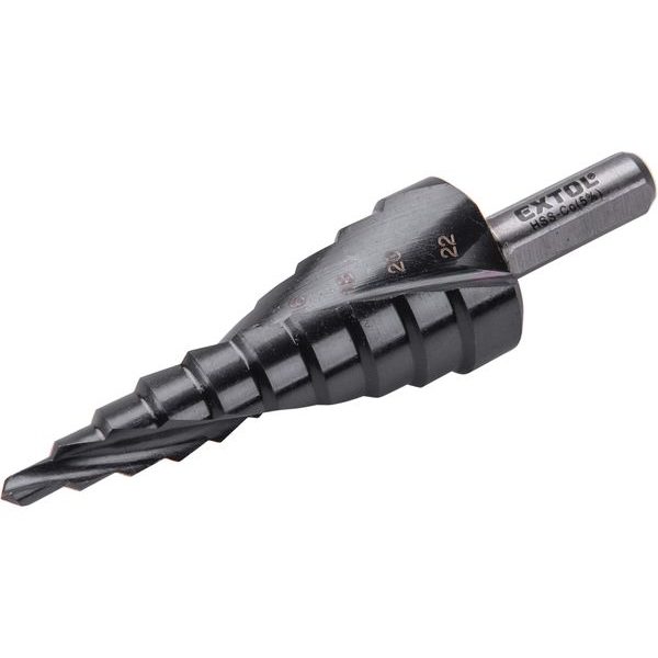 EXTOL INDUSTRIAL VRTÁK STUPŇOVITÝ S LAMAČEM TŘÍSEK, O 4-22MM/PO 2MM, HSS-CO, 8701192 - STUPŇOVITÉ VRTÁKY{% if zbozi.kategorie.adresa_nazvy[0] != zbozi.kategorie.nazev %} - PŘÍSLUŠENSTVÍ{% endif %}