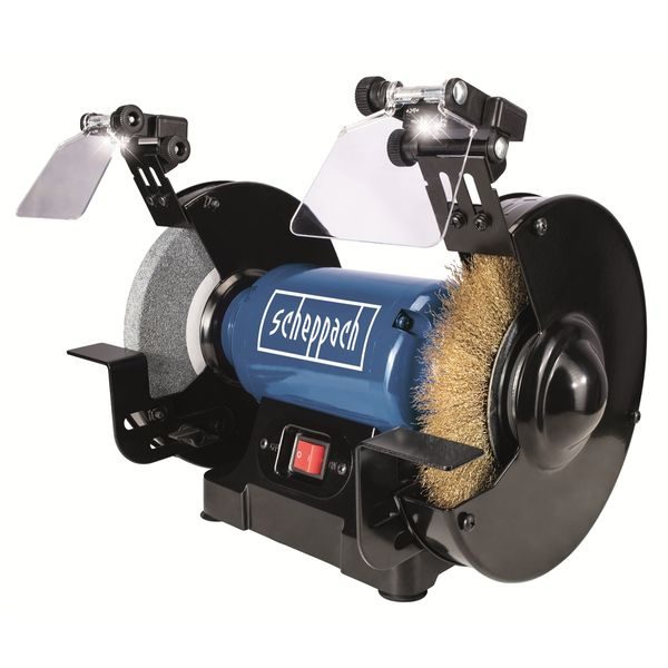 SCHEPPACH SM 200 LB DVOUKOTOUČOVÁ BRUSKA ( KOTOUČ / KARTÁČ ) - DVOUKOTOUČOVÉ BRUSKY{% if zbozi.kategorie.adresa_nazvy[0] != zbozi.kategorie.nazev %} - ELEKTRICKÉ NÁŘADÍ{% endif %}