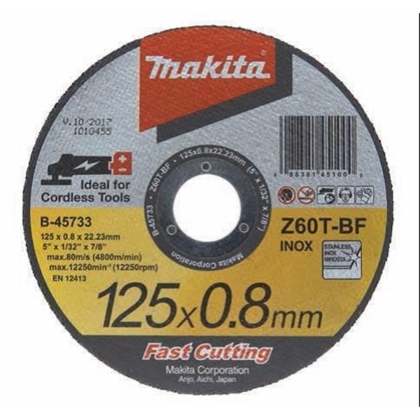 MAKITA B-45733 - ŘEZNÝ KOTOUČ 125×0,8×22.23 NEREZ STOP =ALT.E-10877-12 - ŘEZNÝ KOTOUČ NA NEREZ{% if zbozi.kategorie.adresa_nazvy[0] != zbozi.kategorie.nazev %} - PŘÍSLUŠENSTVÍ{% endif %}