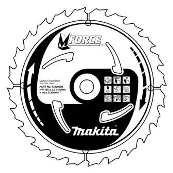 MAKITA B-08006 - KOTOUČ PILOVÝ DŘEVO MFORCE 165X2X20MM 24Z = OLD A-89632, OLD D-03333, NEW B-32007 - PRO KOTOUČOVÉ PILY{% if zbozi.kategorie.adresa_nazvy[0] != zbozi.kategorie.nazev %} - PŘÍSLUŠENSTVÍ{% endif %}