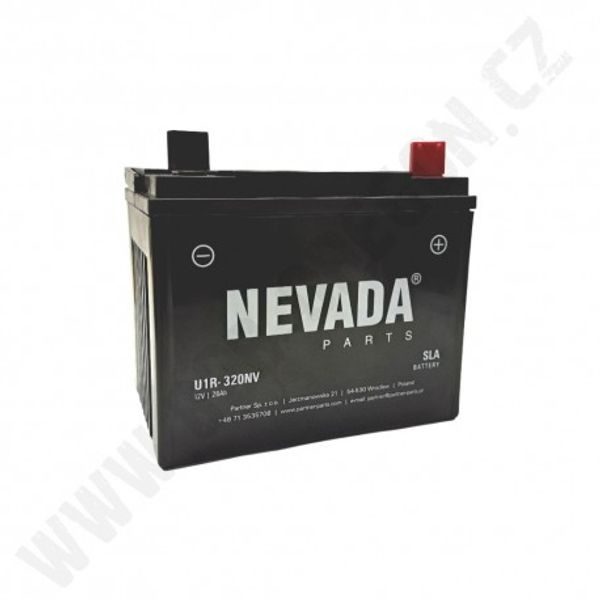 BEZÚDRŽBOVÁ BATERIE NEVADA 28AH/12V P+ (+PÓL VPRAVO) - AKUMULÁTORY TRAKTORY, SEKAČKY{% if zbozi.kategorie.adresa_nazvy[0] != zbozi.kategorie.nazev %} - PŘÍSLUŠENSTVÍ{% endif %}