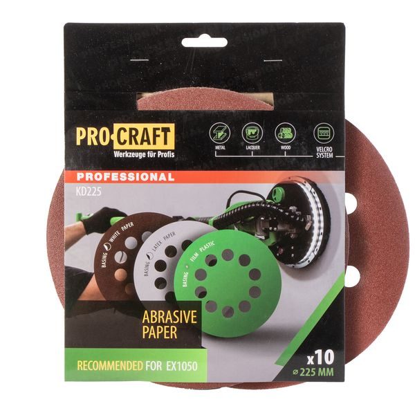 BRUSNÝ PAPÍR 10 KS. PROCRAFT КD225.180 | KD225.180 PROCRAFT - BRUSNÝ PAPÍR 225 MM{% if zbozi.kategorie.adresa_nazvy[0] != zbozi.kategorie.nazev %} - PŘÍSLUŠENSTVÍ{% endif %}