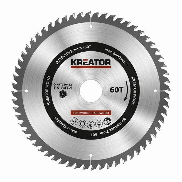 KREATOR KRT020422 PILOVÝ KOTOUČ NA DŘEVO 210MM, 60T - PRŮMĚR 190, 200, 210 A 216{% if zbozi.kategorie.adresa_nazvy[0] != zbozi.kategorie.nazev %} - PŘÍSLUŠENSTVÍ{% endif %}