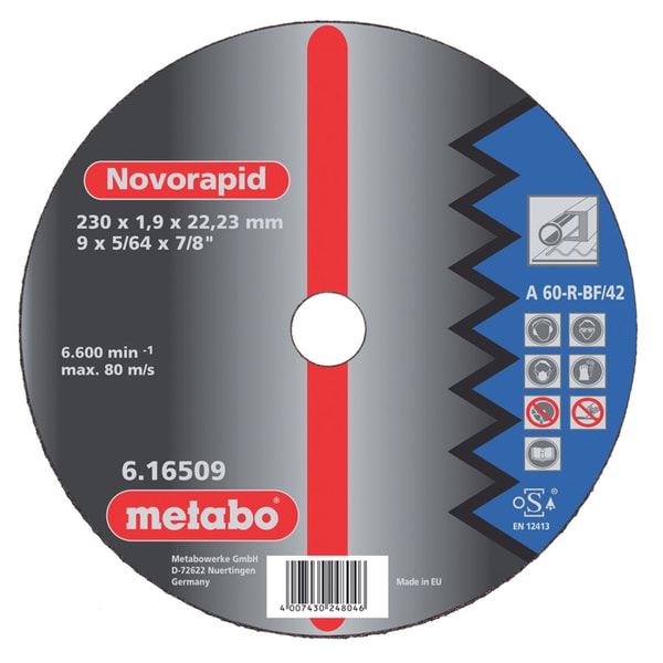 METABO ŘEZNÝ KOTOUČ - NOVORAPID OCEL 150X1,6X22,23  /616507000 - PŘÍSLUŠENSTVÍ METABO{% if zbozi.kategorie.adresa_nazvy[0] != zbozi.kategorie.nazev %} - NÁHRADNÍ DÍLY{% endif %}