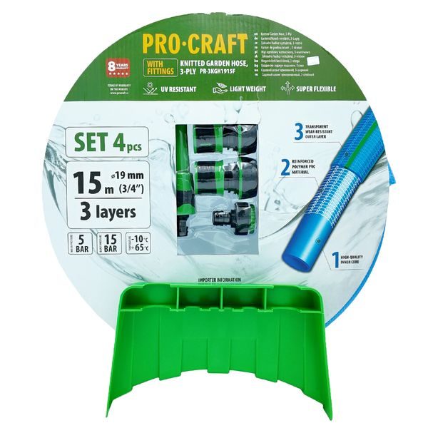 ZAHRADNÍ HADICÍ PROCRAFT PR-3KGH1915F | PR-3KGH1915F PROCRAFT - HADICE 3/4"{% if zbozi.kategorie.adresa_nazvy[0] != zbozi.kategorie.nazev %} - ZAHRADA{% endif %}