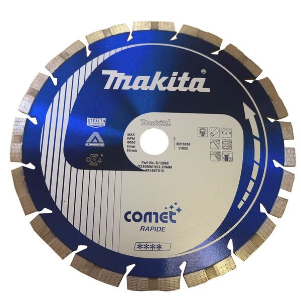 MAKITA B-12893 - DIAMANTOVÝ KOTOUČ COMET RAPID TICHÝ 230X22,23=NEWB-12784 - DIA KOTOUČ 230 MM{% if zbozi.kategorie.adresa_nazvy[0] != zbozi.kategorie.nazev %} - PŘÍSLUŠENSTVÍ{% endif %}