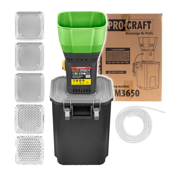 ELEKTRICKÝ ŠROTOVNÍK NA OBILÍ PROCRAFT PCM3650 | PCM3650 PROCRAFT - ŠROTOVNÍK NA OBILÍ{% if zbozi.kategorie.adresa_nazvy[0] != zbozi.kategorie.nazev %} - KRMIVA{% endif %}