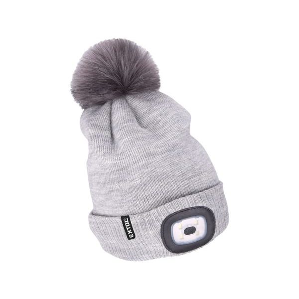 EXTOL LIGHT ČEPICE S ČELOVKOU 4X45LM, USB NABÍJENÍ, SVĚTLE ŠEDÁ S BAMBULÍ, UNIVERZÁLNÍ VELIKOST, 100% ACRYL, 43465 - ČEPICE, KŠILTOVKY, PONOŽKY A JINÉ{% if zbozi.kategorie.adresa_nazvy[0] != zbozi.kategorie.nazev %} - PŘÍSLUŠENSTVÍ{% endif %}