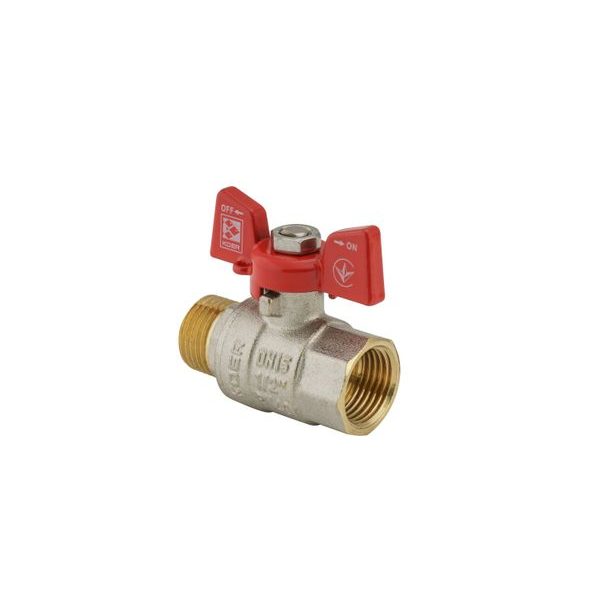 KULOVÝ KOHOUT MOTÝL, ČERVENÝ, KR.218 1/2"FM | KR.218 1/2"FM PROCRAFT - PŘÍSLUŠENSTVÍ (KOHOUTY, ŠROUBENÍ,...){% if zbozi.kategorie.adresa_nazvy[0] != zbozi.kategorie.nazev %} - SANITA{% endif %}