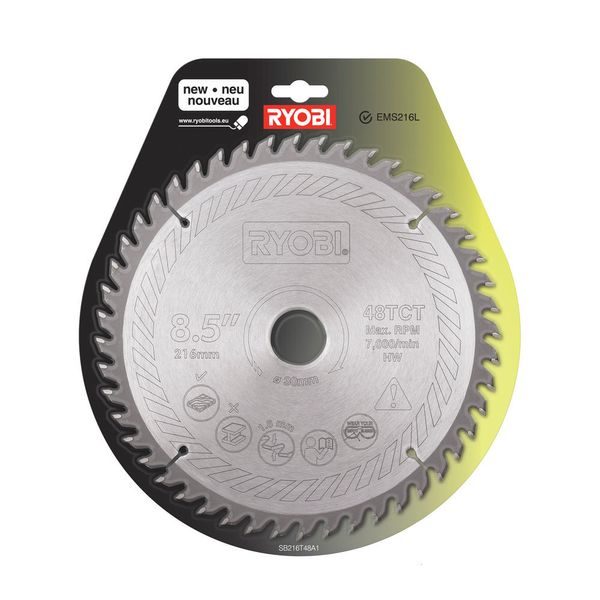 RYOBI SB 216T 48 A1 PILOVÝ KOTOUČ 216 MM, 48 Z. - PŘÍSLUŠENSTVÍ RYOBI{% if zbozi.kategorie.adresa_nazvy[0] != zbozi.kategorie.nazev %} - NÁHRADNÍ DÍLY{% endif %}