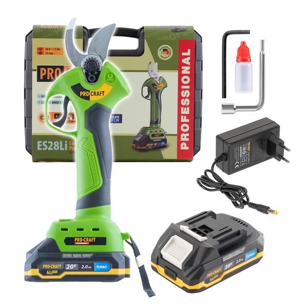 AKU NŮŽKY NA VĚTVE PROCRAFT ES28LI | ES28LI PROCRAFT - AKU NŮŽKY NA VĚTVE{% if zbozi.kategorie.adresa_nazvy[0] != zbozi.kategorie.nazev %} - ZAHRADA{% endif %}