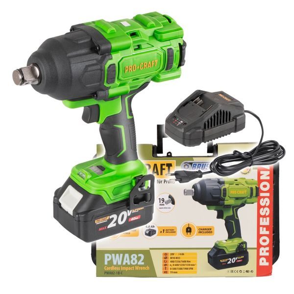 AKU RÁZOVÝ UTAHOVÁK PROCRAFT PWA82 1B | PWA82-1B-C PROCRAFT - RÁZOVÝ UTAHOVÁK 18V{% if zbozi.kategorie.adresa_nazvy[0] != zbozi.kategorie.nazev %} - AKU NÁŘADÍ{% endif %}