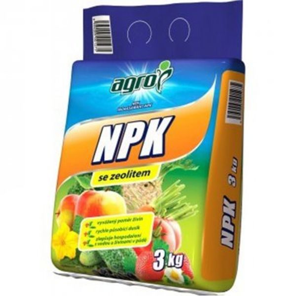 AGRO NPK 3 KG UNIVERZÁLNÍ HNOJIVO SE ZEOLITEM 000301 - HNOJIVA{% if zbozi.kategorie.adresa_nazvy[0] != zbozi.kategorie.nazev %} - ZAHRADA{% endif %}