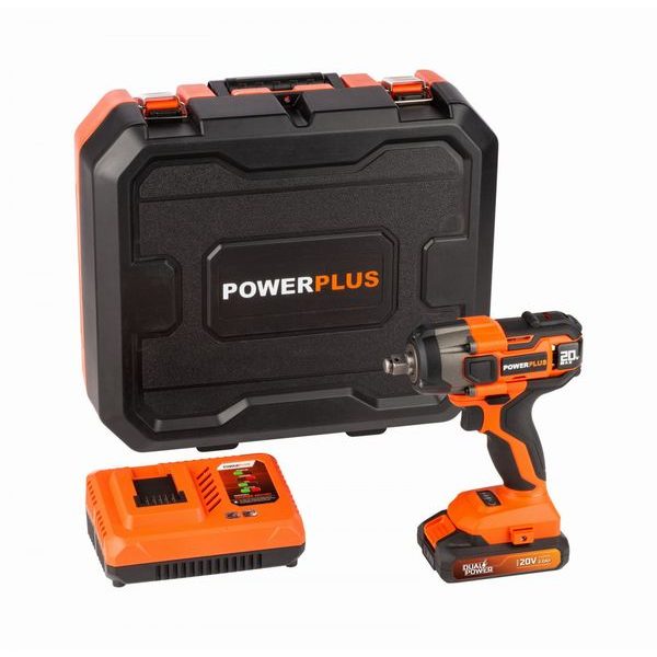 POWERPLUS POWDP20160 AKU RÁZOVÝ UTAHOVÁK 1/2" 20V SET - RÁZOVÝ UTAHOVÁK 20 - 60 V{% if zbozi.kategorie.adresa_nazvy[0] != zbozi.kategorie.nazev %} - AKU NÁŘADÍ{% endif %}