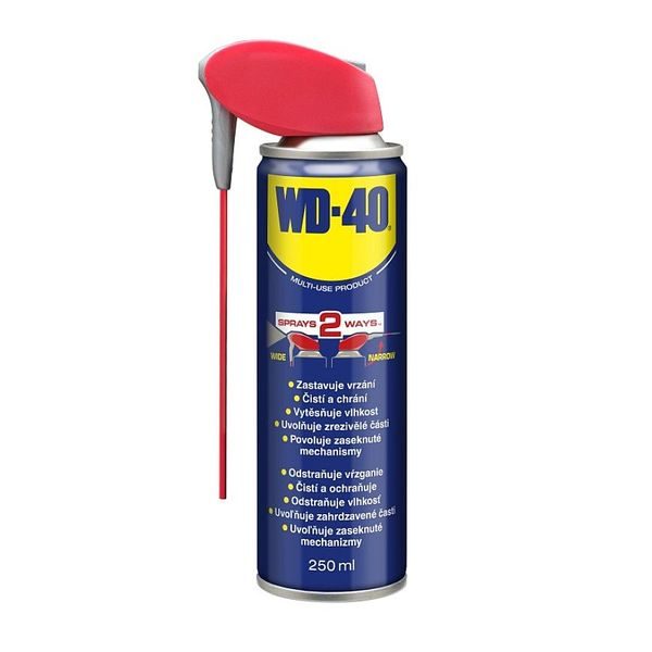UNIVERZÁLNÍ MAZIVO SMART STRAW WD-40 250ML - MAZIVA{% if zbozi.kategorie.adresa_nazvy[0] != zbozi.kategorie.nazev %} - PŘÍSLUŠENSTVÍ{% endif %}