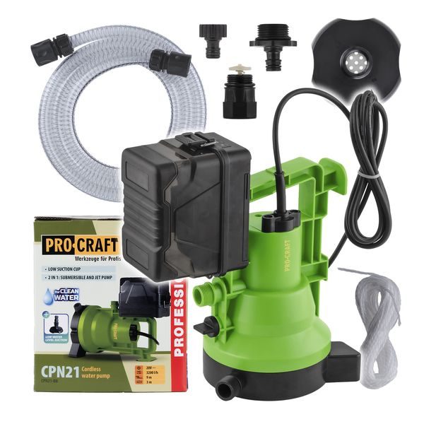 AKU PONORNÉ ČERPADLO PROCRAFT CPN21BB (BEZ BATERIE A NABÍJEČKY) | CPN21BB PROCRAFT - AKU ČERPADLA{% if zbozi.kategorie.adresa_nazvy[0] != zbozi.kategorie.nazev %} - ZAHRADA{% endif %}