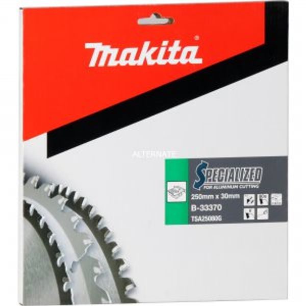 MAKITA B-33370 - KOTOUČ PILOVÝ HLINÍK SPECIALIZED 250X2.8X30MM 80Z = OLD B-09709 - PRŮMĚR 230, 235, 240 A 250{% if zbozi.kategorie.adresa_nazvy[0] != zbozi.kategorie.nazev %} - PŘÍSLUŠENSTVÍ{% endif %}
