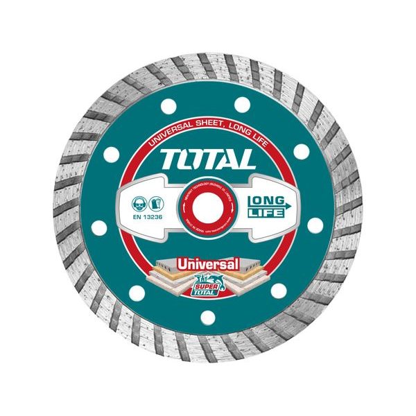 TOTAL KOTOUČ DIAMANTOVÝ ŘEZNÝ, TURBO, SUCHÉ I MOKRÉ ŘEZÁNÍ, TAC2131153 - DIA KOTOUČ 115 MM{% if zbozi.kategorie.adresa_nazvy[0] != zbozi.kategorie.nazev %} - PŘÍSLUŠENSTVÍ{% endif %}