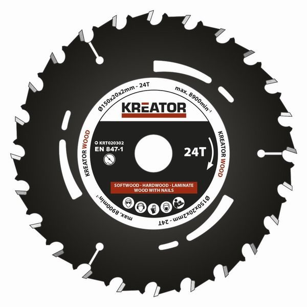 KREATOR KRT020302 PILOVÝ KOTOUČ PRO PONORNÉ PILY 150MM, 24T - PRO PONORNÉ PILY{% if zbozi.kategorie.adresa_nazvy[0] != zbozi.kategorie.nazev %} - PŘÍSLUŠENSTVÍ{% endif %}