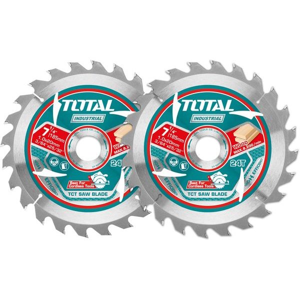 TOTAL KOTOUČ PILOVÝ ULTRA TENKÝ, TCT, 185MM, SET 2KS, INDUSTRIAL, TAC2331853 - PRŮMĚR 170, 180 A 185{% if zbozi.kategorie.adresa_nazvy[0] != zbozi.kategorie.nazev %} - PŘÍSLUŠENSTVÍ{% endif %}