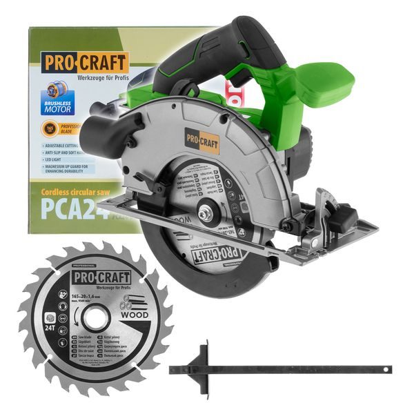 AKU KOTOUČOVÁ PILA PROCRAFT PCA24BB (BEZ BATERIE A NABÍJEČKY) | PCA24BB PROCRAFT - PILY DO 165MM{% if zbozi.kategorie.adresa_nazvy[0] != zbozi.kategorie.nazev %} - AKU NÁŘADÍ{% endif %}