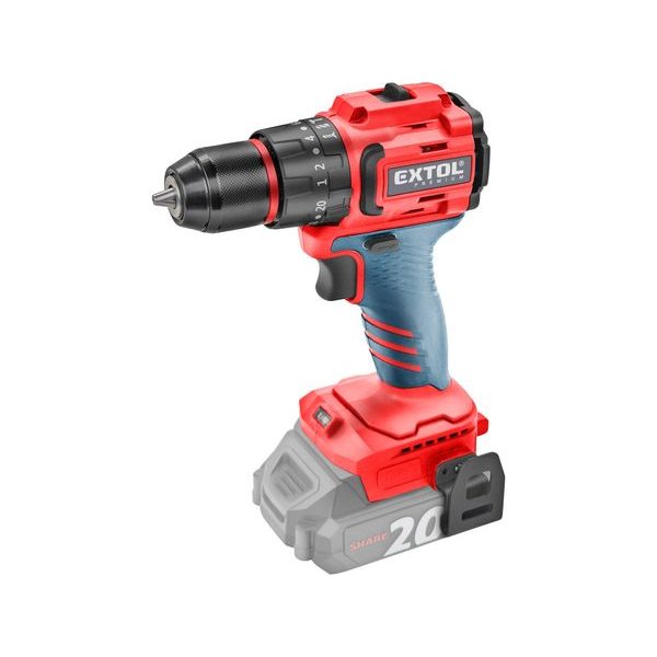 EXTOL PREMIUM VRTACÍ ŠROUBOVÁK AKU S PŘÍKLEPEM SHARE20V, BRUSHLESS, BEZ BATERIE A NABÍJEČKY, 8891807 - PŘÍKLEPOVÝ ŠROUBOVÁK BEZ AKU{% if zbozi.kategorie.adresa_nazvy[0] != zbozi.kategorie.nazev %} - AKU NÁŘADÍ{% endif %}