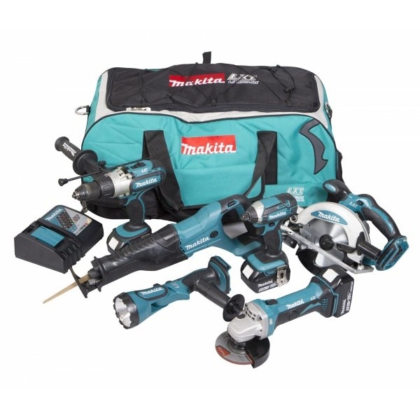 MAKITA DLX6043T - AKU SADA 5 STROJŮ LI-ION +DML185 18V - AKU SADY{% if zbozi.kategorie.adresa_nazvy[0] != zbozi.kategorie.nazev %} - AKU NÁŘADÍ{% endif %}