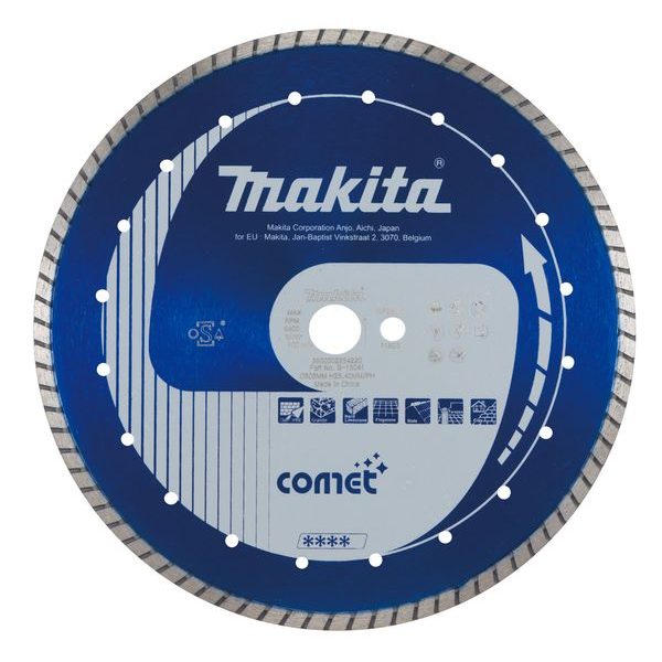 MAKITA B-13041 - KOTOUČ ŘEZNÝ DIAMANTOVÝ COMET TURBO 300X22.23MM - DIA KOTOUČ > 300 MM{% if zbozi.kategorie.adresa_nazvy[0] != zbozi.kategorie.nazev %} - PŘÍSLUŠENSTVÍ{% endif %}