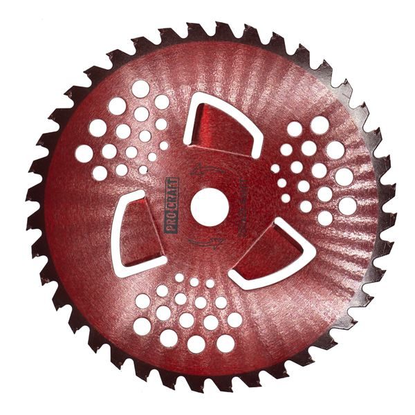 NŮŽ KŘOVINOŘEZU (KOTOUČ) (D255*25.4) 40T S VNITŘNÍMI ČEPELEMI PRO VYSOKOU TRÁVU (RED) PROCRAFT | H/P-3/R PROCRAFT - ŽACÍ LISTY - NOŽE{% if zbozi.kategorie.adresa_nazvy[0] != zbozi.kategorie.nazev %} - ZAHRADA{% endif %}