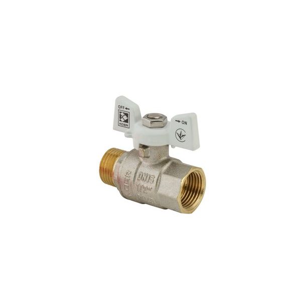 KULOVÝ KOHOUT MOTÝL, BÍLÝ, KR.218.W 1/2"FM | KR.218.W 1/2"FM PROCRAFT - PŘÍSLUŠENSTVÍ (KOHOUTY, ŠROUBENÍ,...){% if zbozi.kategorie.adresa_nazvy[0] != zbozi.kategorie.nazev %} - SANITA{% endif %}